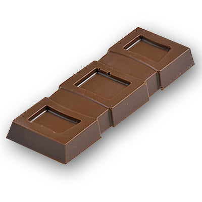 Martellato 32 g Three Segment Bar Polycarbonate Chocolate Mould by Home Chocolate Factory - professional pastry and chocolate equipment