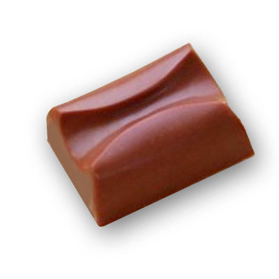 Martellato Rectangular Praline with Fluted Centre Polycarbonate Chocolate Mould by Home Chocolate Factory - professional pastry and chocolate equipment