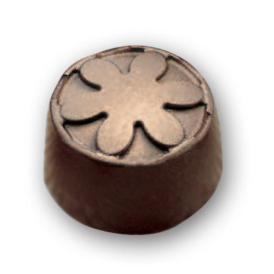 Martellato Round Praline with Flower Pattern Polycarbonate Chocolate Mould by Home Chocolate Factory - professional pastry and chocolate equipment