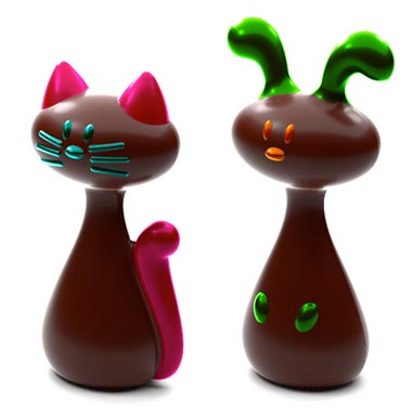 Chocolate World Tom and Bunny' Polycarbonate Chocolate Mould by Home Chocolate Factory - professional pastry and chocolate equipment