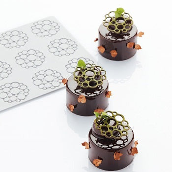 Pavoni Circles 2 Pavodecor Professional Silicon Mould by Frank Haasnoot by Home Chocolate Factory - professional pastry and chocolate equipment
