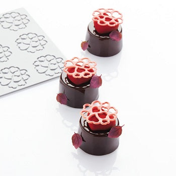 Pavoni Hearts 2 Pavodecor Professional Silicon Mould by Frank Haasnoot by Home Chocolate Factory - professional pastry and chocolate equipment