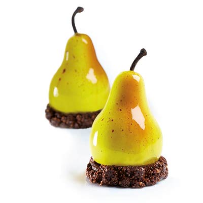 Pavoni Tutti Frutti Pear Professional Silicon Mould by Home Chocolate Factory - professional pastry and chocolate equipment