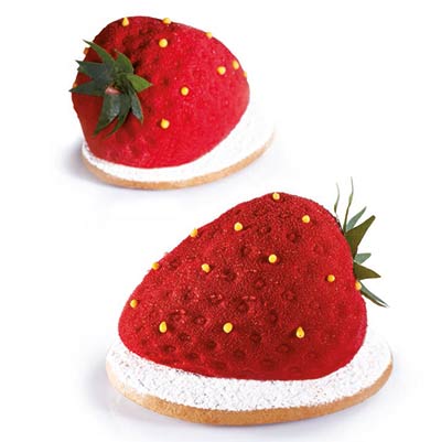 Pavoni Strawberry Tutti Futti Silicon Mould by Home Chocolate Factory - professional pastry and chocolate equipment