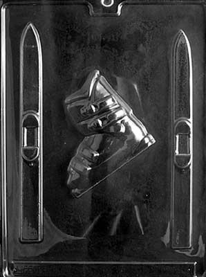 Skis and Boots Chocolate Mould by Home Chocolate Factory - professional pastry and chocolate equipment