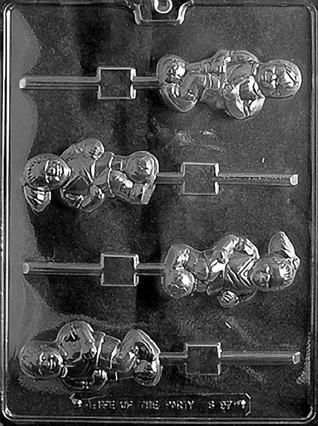 Football Girl / Boy Lollipop Chocolate Mould by Home Chocolate Factory - professional pastry and chocolate equipment