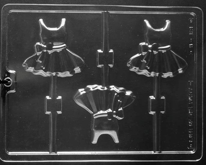 Ballerina Dress Lollipop Chocolate Mould by Home Chocolate Factory - professional pastry and chocolate equipment