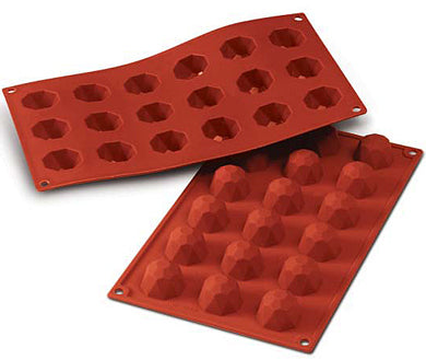 Silikomart SF048 Small Diamond Professional Silicon Mould by Home Chocolate Factory - professional pastry and chocolate equipment