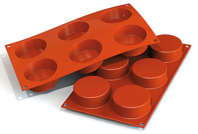 Silikomart SF205 70mm Cylinders Professional Silicon Mould by Home Chocolate Factory - professional pastry and chocolate equipment