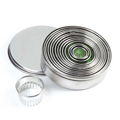 Pavoni Dough Cutter Kit - Fluted Circles by Home Chocolate Factory - professional pastry and chocolate equipment
