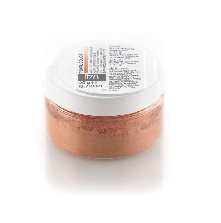 Silikomart i78 Copper Pearl Azo-Free Food Grade Colouring Powder - 20 g by Home Chocolate Factory - professional pastry and chocolate equipment