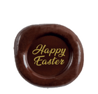 Dark chocolate printed Happy Easter plaques box of 96 44x40mm by Home Chocolate Factory - professional pastry and chocolate equipment