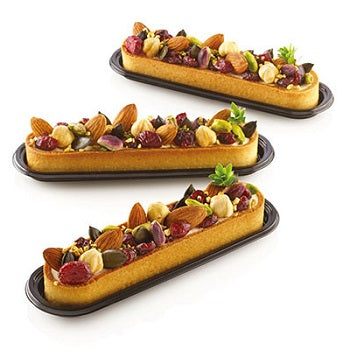 Silikomart Tarte Ring Oblong 146mm- Pack of 6 Rings by Home Chocolate Factory - professional pastry and chocolate equipment