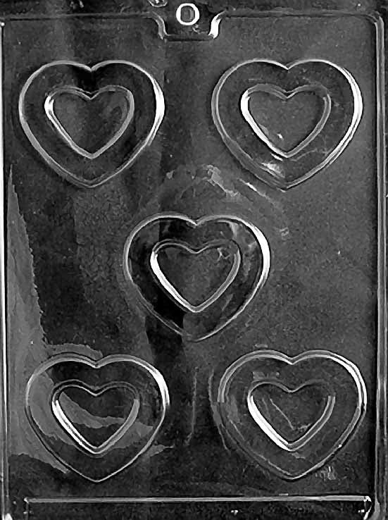 Hollow Hearts Chocolate Mould by Home Chocolate Factory - professional pastry and chocolate equipment