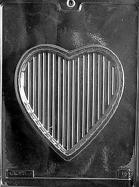Large Fancy Heart Pour Box Chocolate Mould - Bottom Part by Home Chocolate Factory - professional pastry and chocolate equipment