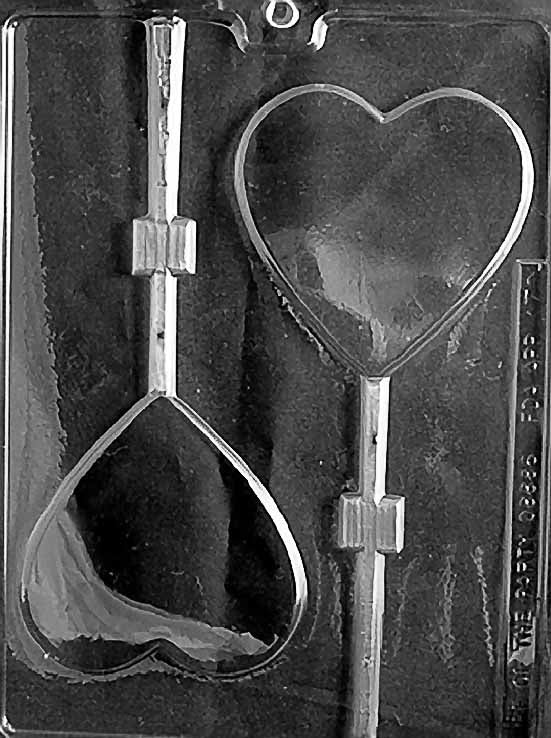 Large Heart Lollipop Chocolate Mould by Home Chocolate Factory - professional pastry and chocolate equipment