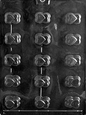Bite Sized Double Heart Chocolate Mould by Home Chocolate Factory - professional pastry and chocolate equipment