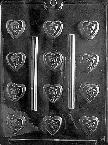 Bite Sized Rose Hearts Chocolate Mould by Home Chocolate Factory - professional pastry and chocolate equipment