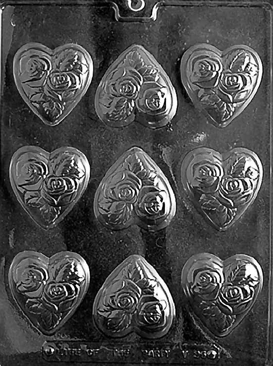 Medium Heart with Flowers Chocolate Mould by Home Chocolate Factory - professional pastry and chocolate equipment