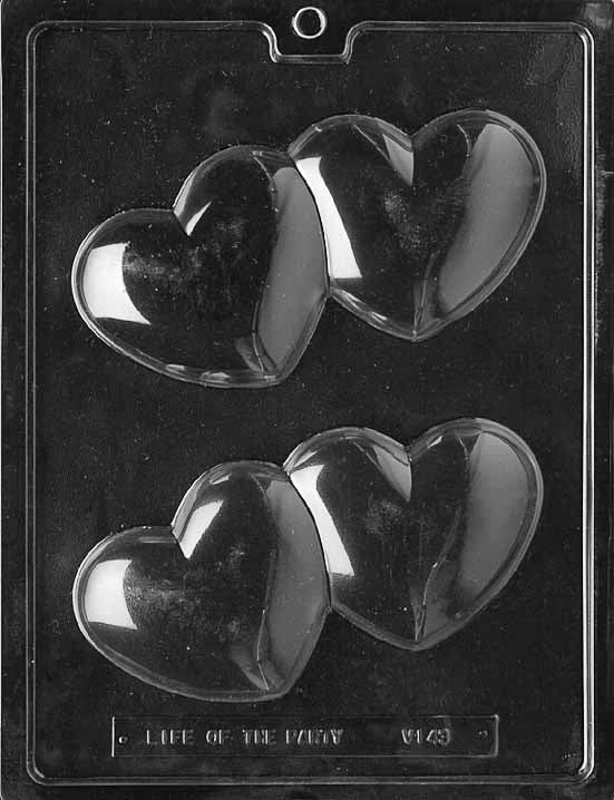 Double Heart Chocolate Mould by Home Chocolate Factory - professional pastry and chocolate equipment