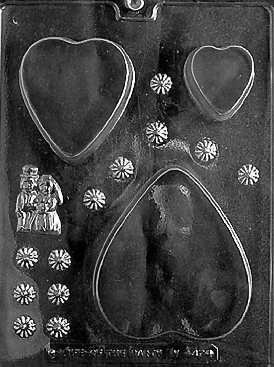 Three Tier Heart Cake Chocolate Mould by Home Chocolate Factory - professional pastry and chocolate equipment