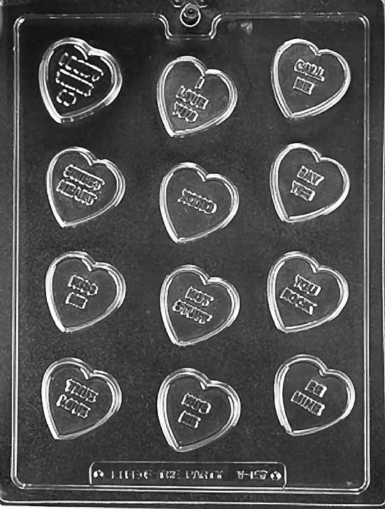 Love Hearts Chocolate Mould by Home Chocolate Factory - professional pastry and chocolate equipment