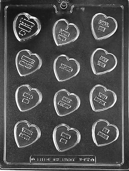Love Hearts Chocolate Mould by Home Chocolate Factory - professional pastry and chocolate equipment