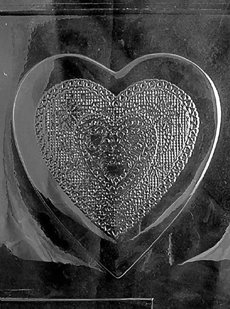 Very Large Fancy Heart Chocolate Mould (top for V301A) by Home Chocolate Factory - professional pastry and chocolate equipment