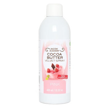 Pastry Academy Pink Cocoa Butter Velvet Spray – 400ml by Home Chocolate Factory - professional pastry and chocolate equipment