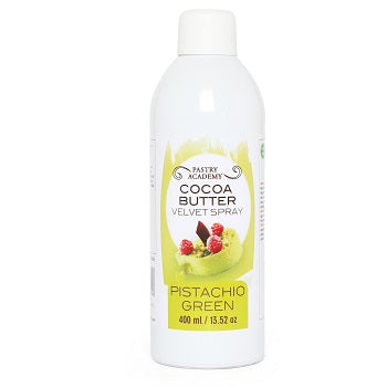 Pastry Academy Pistachio Cocoa Butter Velvet Spray – 400ml by Home Chocolate Factory - professional pastry and chocolate equipment
