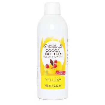 Pastry Academy Yellow Cocoa Butter Velvet Spray – 400ml by Home Chocolate Factory - professional pastry and chocolate equipment