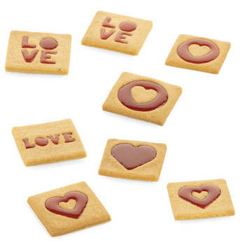 Silikomart Voila Love Cookie Cutter by Home Chocolate Factory - professional pastry and chocolate equipment