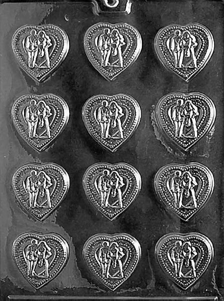 Wedding Hearts Chocolate Mould by Home Chocolate Factory - professional pastry and chocolate equipment