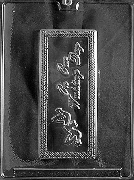 On Our Wedding Card Chocolate Mould by Home Chocolate Factory - professional pastry and chocolate equipment