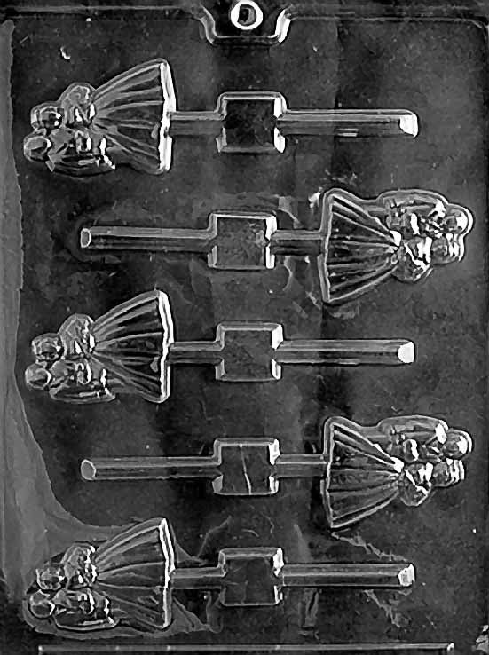 Bride and Groom Lollipop Chocolate Mould by Home Chocolate Factory - professional pastry and chocolate equipment