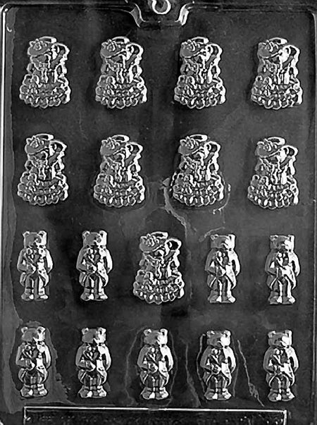 Bride and Groom Bears Chocolate Mould by Home Chocolate Factory - professional pastry and chocolate equipment