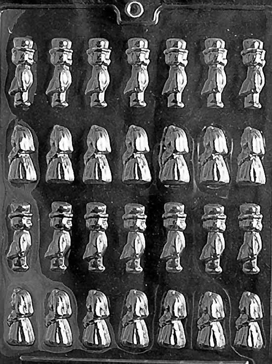 Bite Sized Bride and Groom Chocolate Mould by Home Chocolate Factory - professional pastry and chocolate equipment