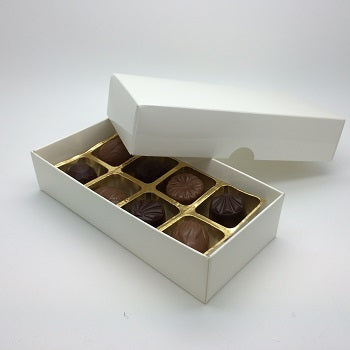 White Box (8 Choc) - Bulk 25 Pack by Home Chocolate Factory - professional pastry and chocolate equipment
