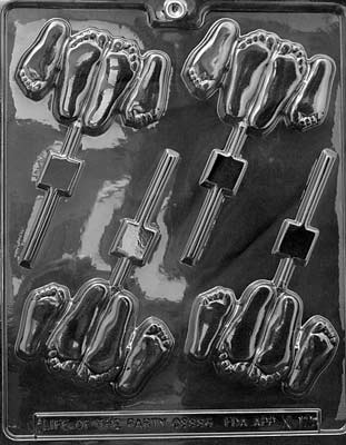Footsie Chocolate Mould by Home Chocolate Factory - professional pastry and chocolate equipment