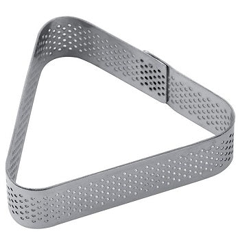 Pavoni Triangular Microperforated Stainless Steel Ring- 85mm x 75mm x 20mm by Home Chocolate Factory - professional pastry and chocolate equipment