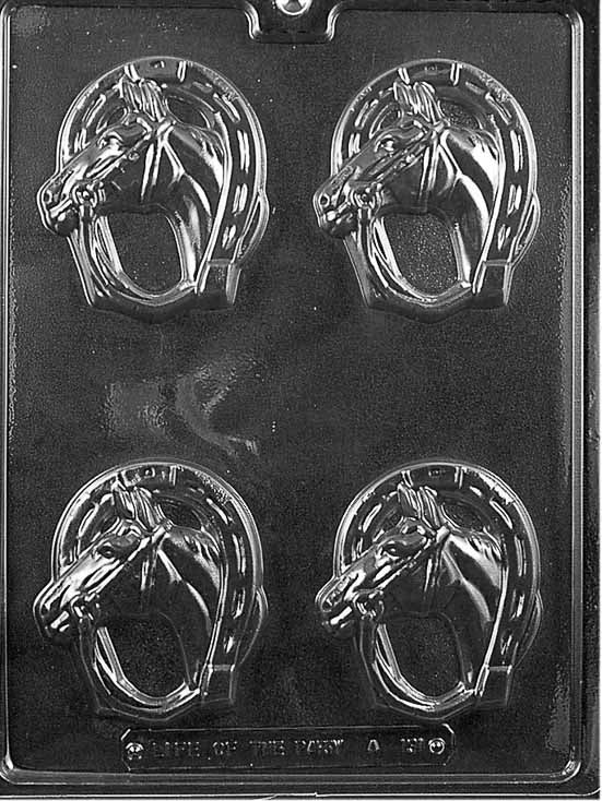 Horseshoe with Horse Chocolate Mould by Home Chocolate Factory - professional pastry and chocolate equipment