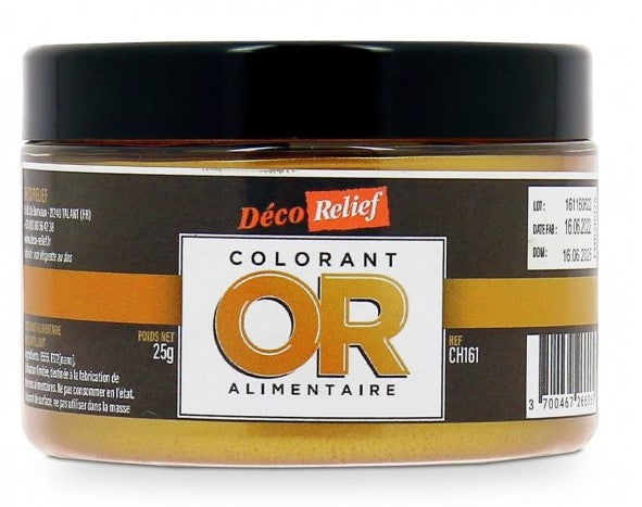 Deco-Relief Orient Gold Colouring Powder - 25g by Home Chocolate Factory - professional pastry and chocolate equipment