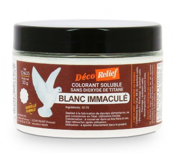 Deco-Relief Liposoluble Colouring Powder - White 50g by Home Chocolate Factory - professional pastry and chocolate equipment