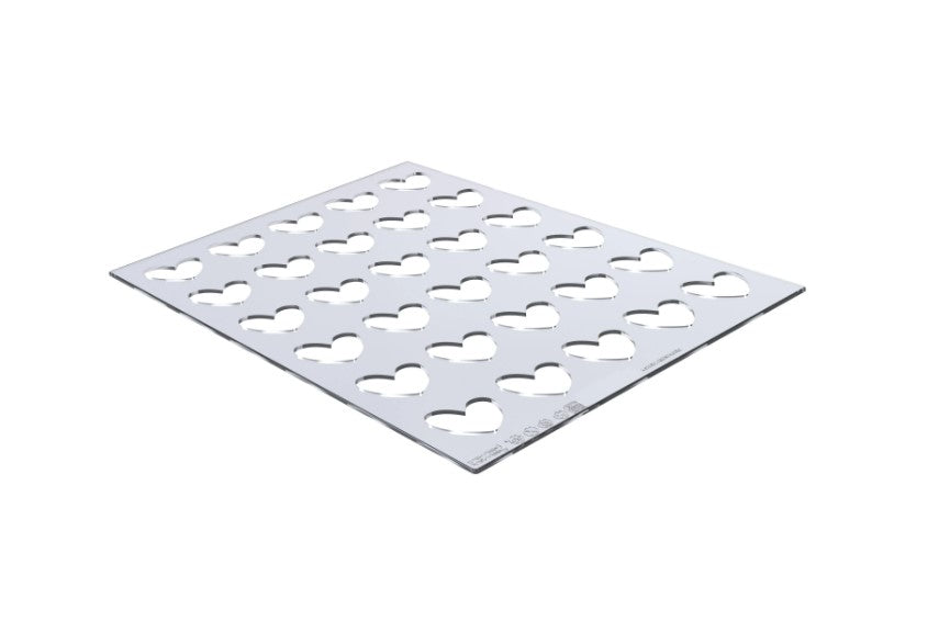 Silikomart Chablon Heart Professional Silicon Mould by Home Chocolate Factory - professional pastry and chocolate equipment