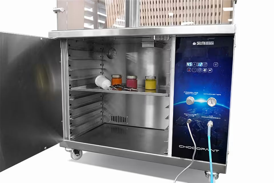 SELMI DOUBLE CHOCOPAINT Spray Cabinet by Home Chocolate Factory - professional pastry and chocolate equipment