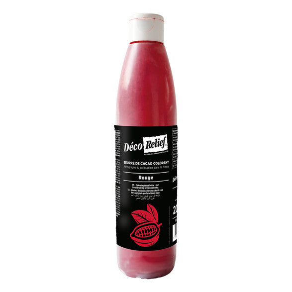 Deco-Relief coloured cocoa butter 200gr Red E129 by Home Chocolate Factory - professional pastry and chocolate equipment