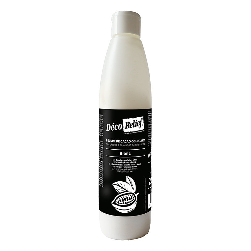 Deco-Relief coloured cocoa butter 200gr White by Home Chocolate Factory - professional pastry and chocolate equipment