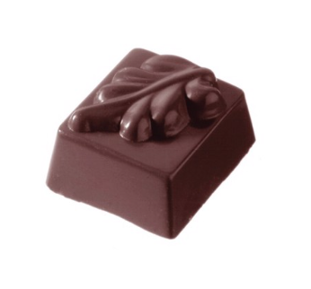 Chocolate World Rectangular Leaf Praline Polycarbonate Chocolate Mould by Home Chocolate Factory - professional pastry and chocolate equipment