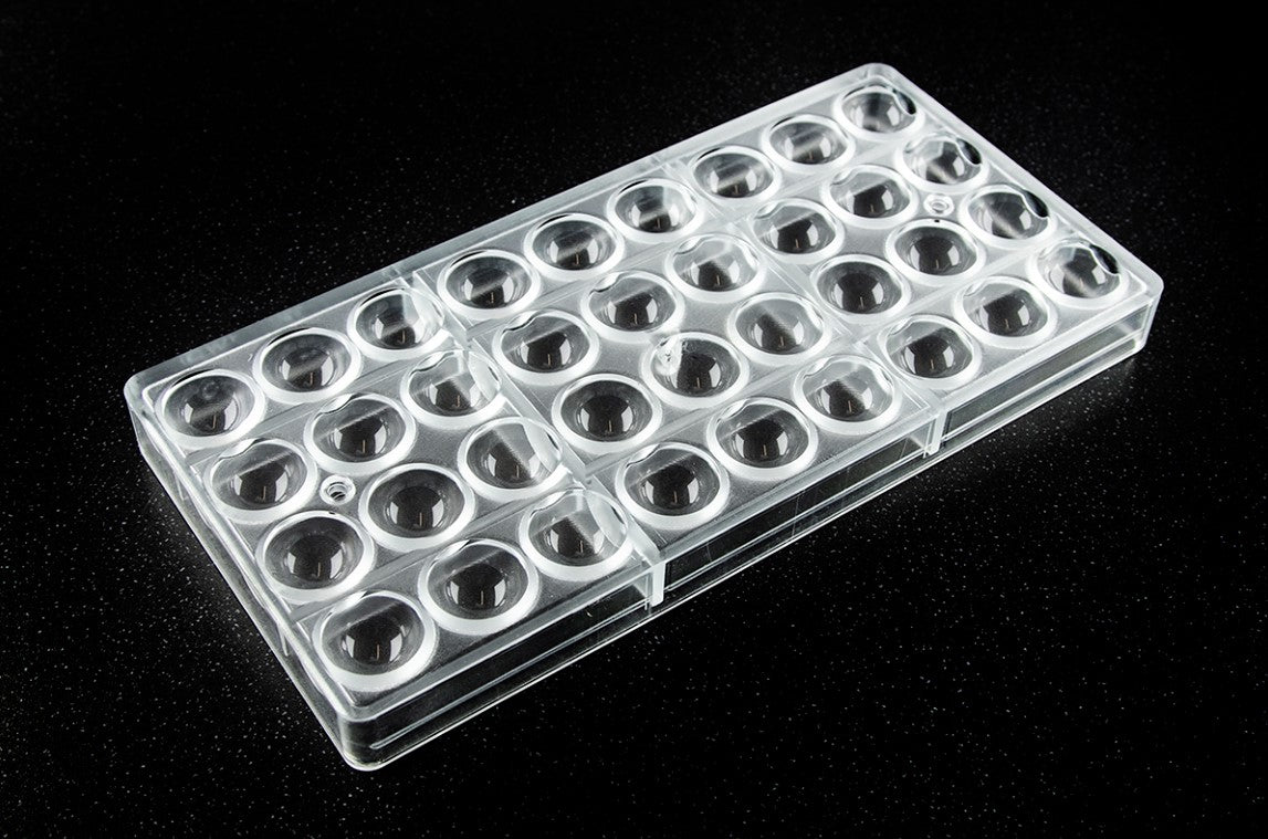 Chocolate World 25mm Half Sphere Polycarbonate Chocolate Mould by Home Chocolate Factory - professional pastry and chocolate equipment