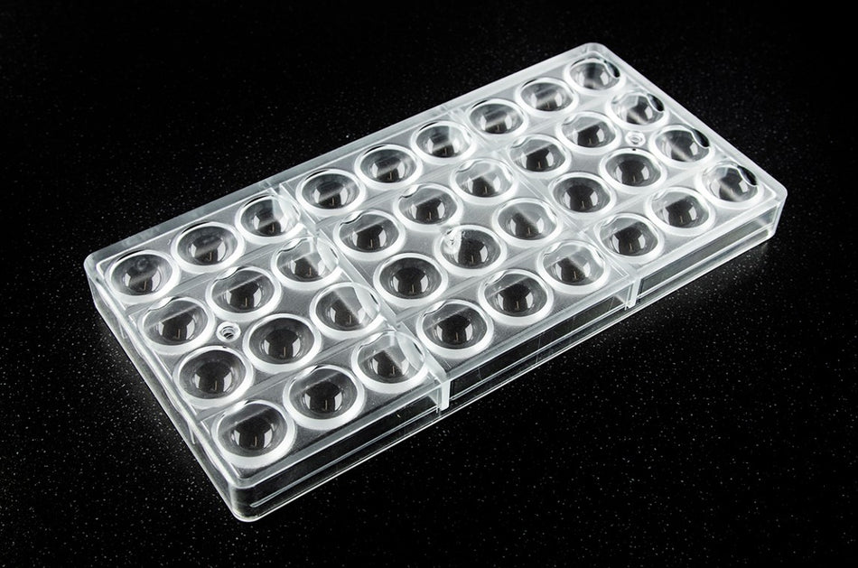 Chocolate World 25mm Half Sphere Polycarbonate Chocolate Mould by Home Chocolate Factory - professional pastry and chocolate equipment